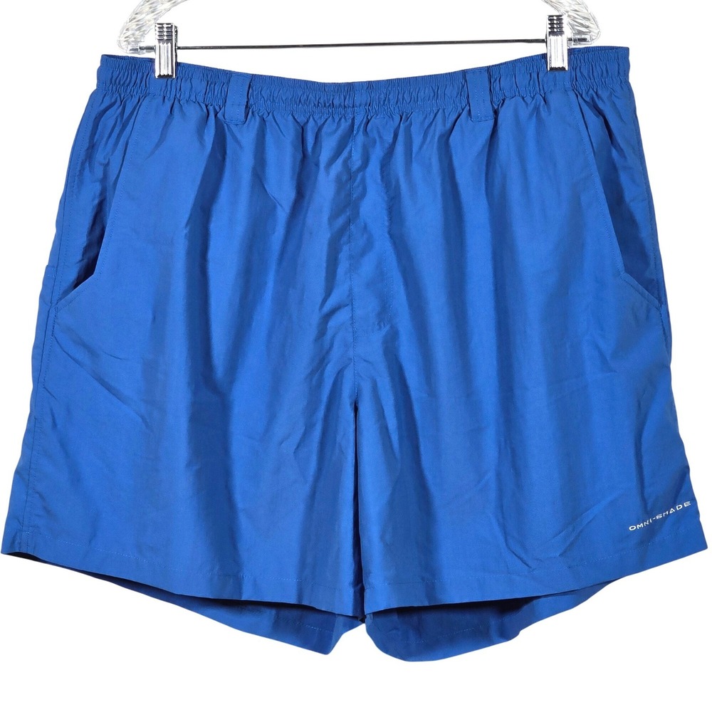 Columbia PFG Backcast Water Shorts Mens XXL Blue Outdoors Omni Shade Pockets